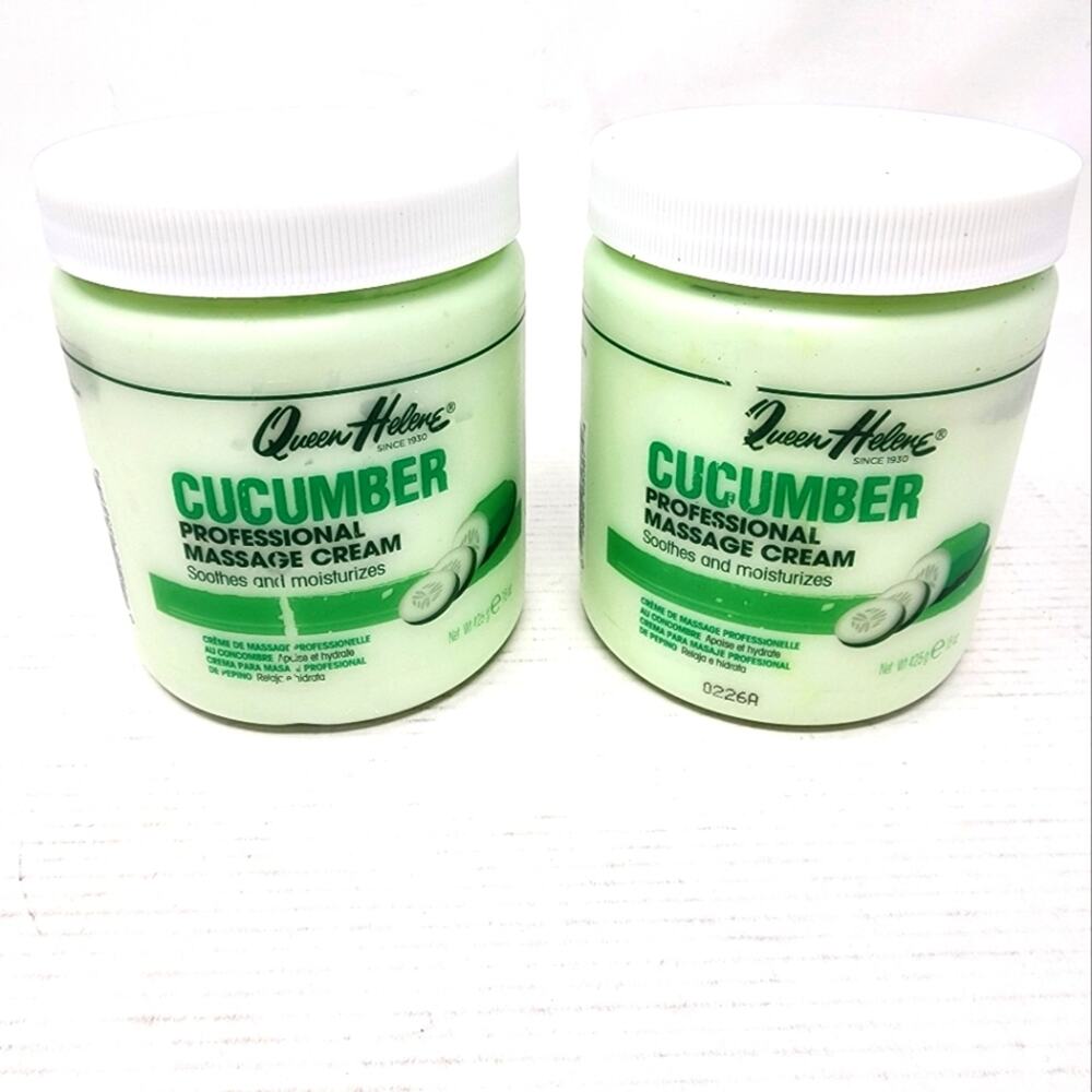 New Professional Massage‎ Cream Set/ 2 Cucumber Queen Helene  Body Cream